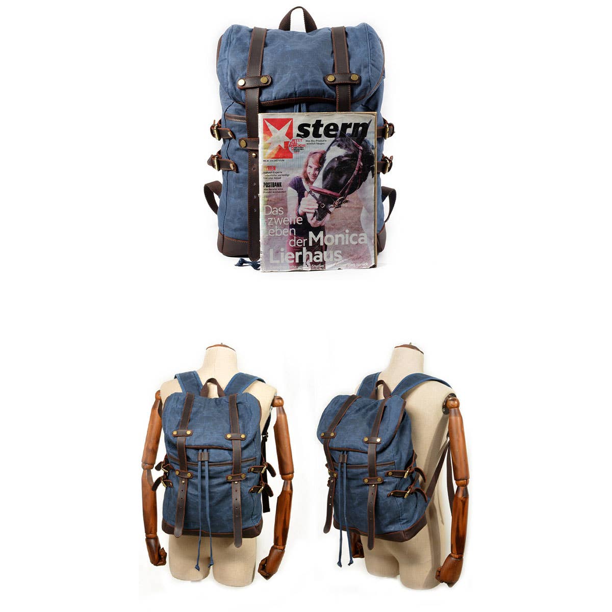 Men¡¯s Waterproof Canvas Travel Backpack_CWAB5539