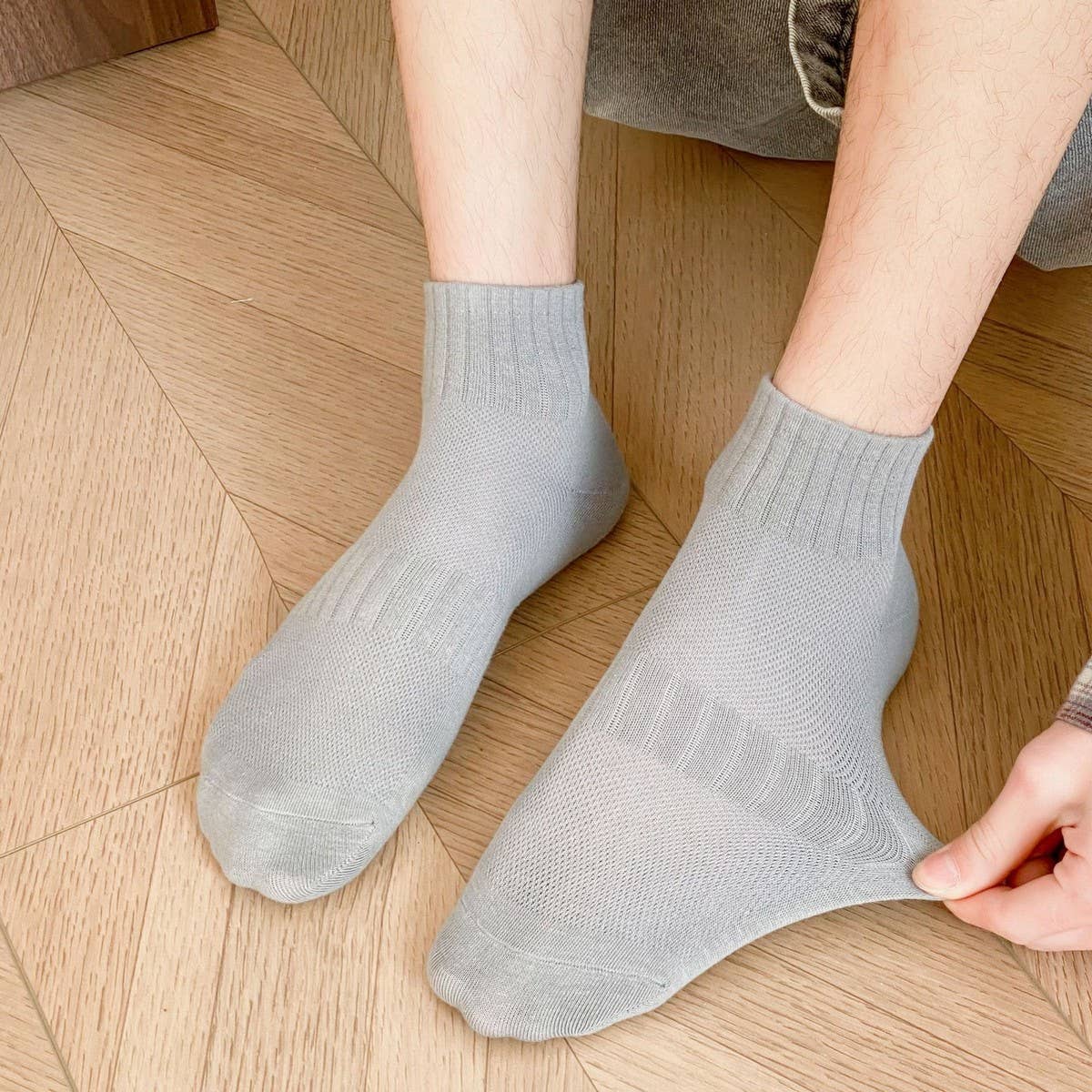 MEN'S BREATHABLE SWEAT-WICKING SPORTS BOAT SOCKS