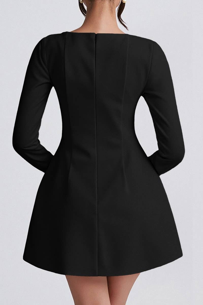 CWDSD10828_ELEGANT LONG SLEEVE COCKTAIL MINI DRESS