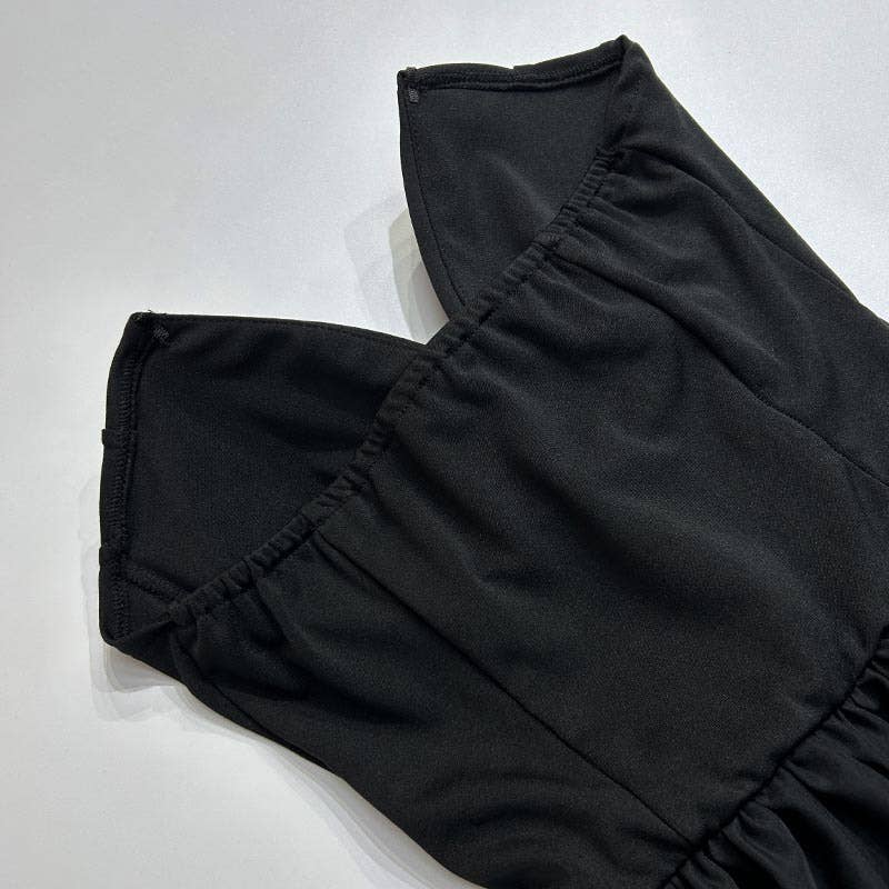 Strapless V-neck fishbone corset dress