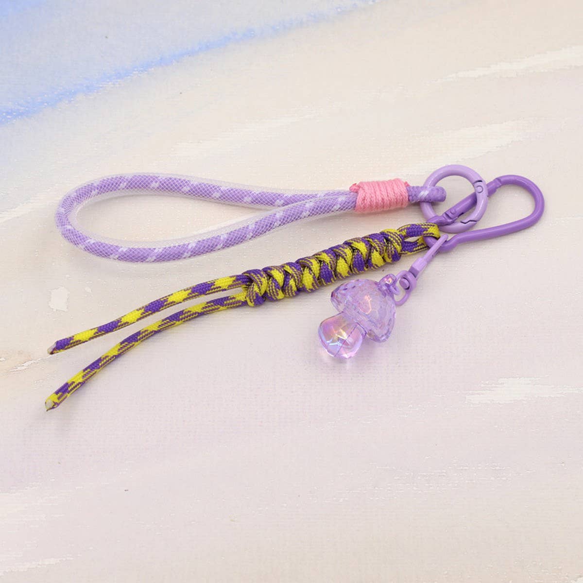 HAND-WOVEN LANYARD CUTE BEADED KEYCHAIN