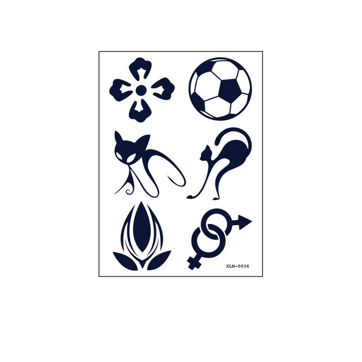 Gardenia Blue Juice Tattoo Stickers Waterproof