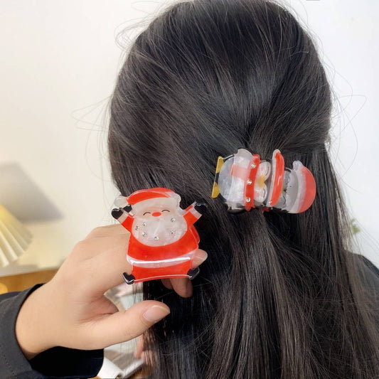 SANTA CLAUS CARTOON CUTE PENGUIN HAIRPIN_CWAHA1599