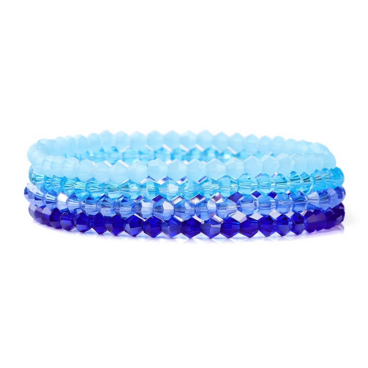 CWAJE4230_ARTIFICIAL CRYSTAL ELASTIC BRACELET SET OF FOUR