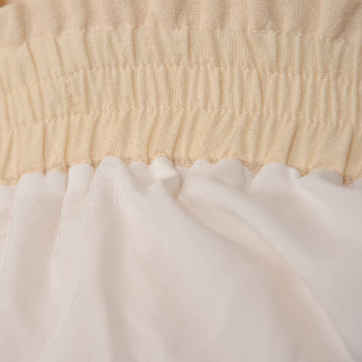 COTTON AND LINEN MAXI SKIRT WITH PLEATED HEM