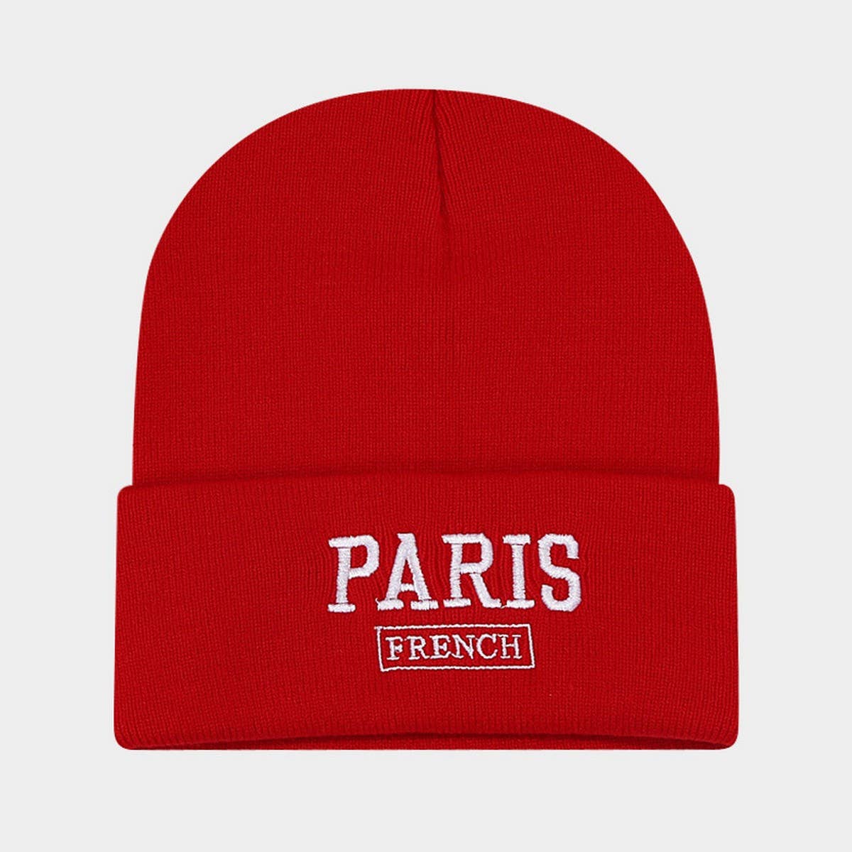 KOREAN STYLE EMBROIDERED LETTER KNITTED HAT_CWAH2120