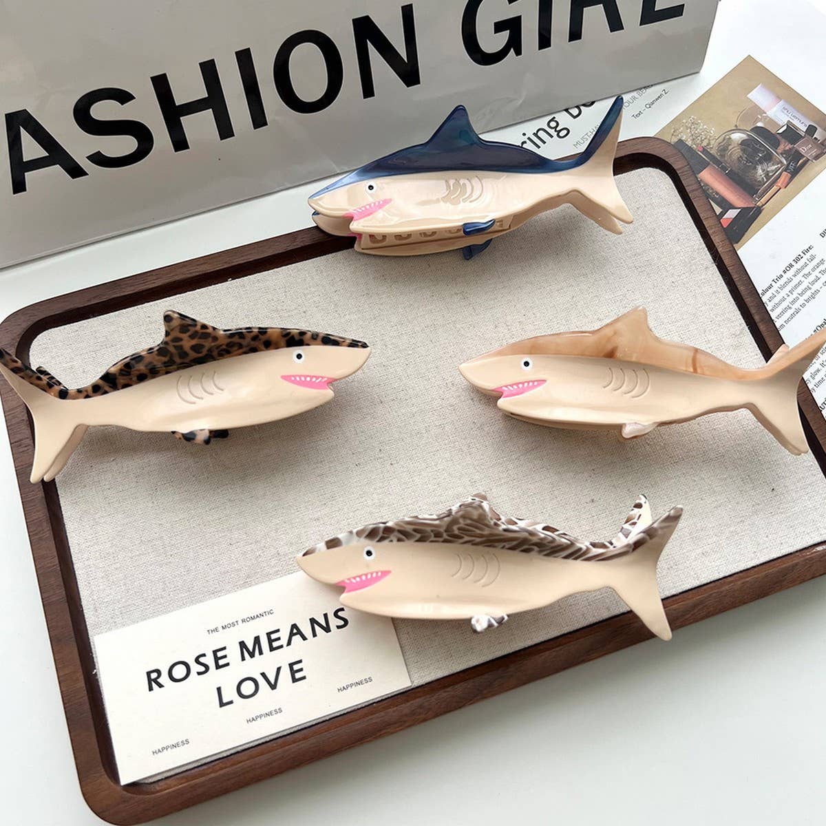 Ocean Claw Clip ??Shell, Shark, Turtle & Penguin_CWAHA5706