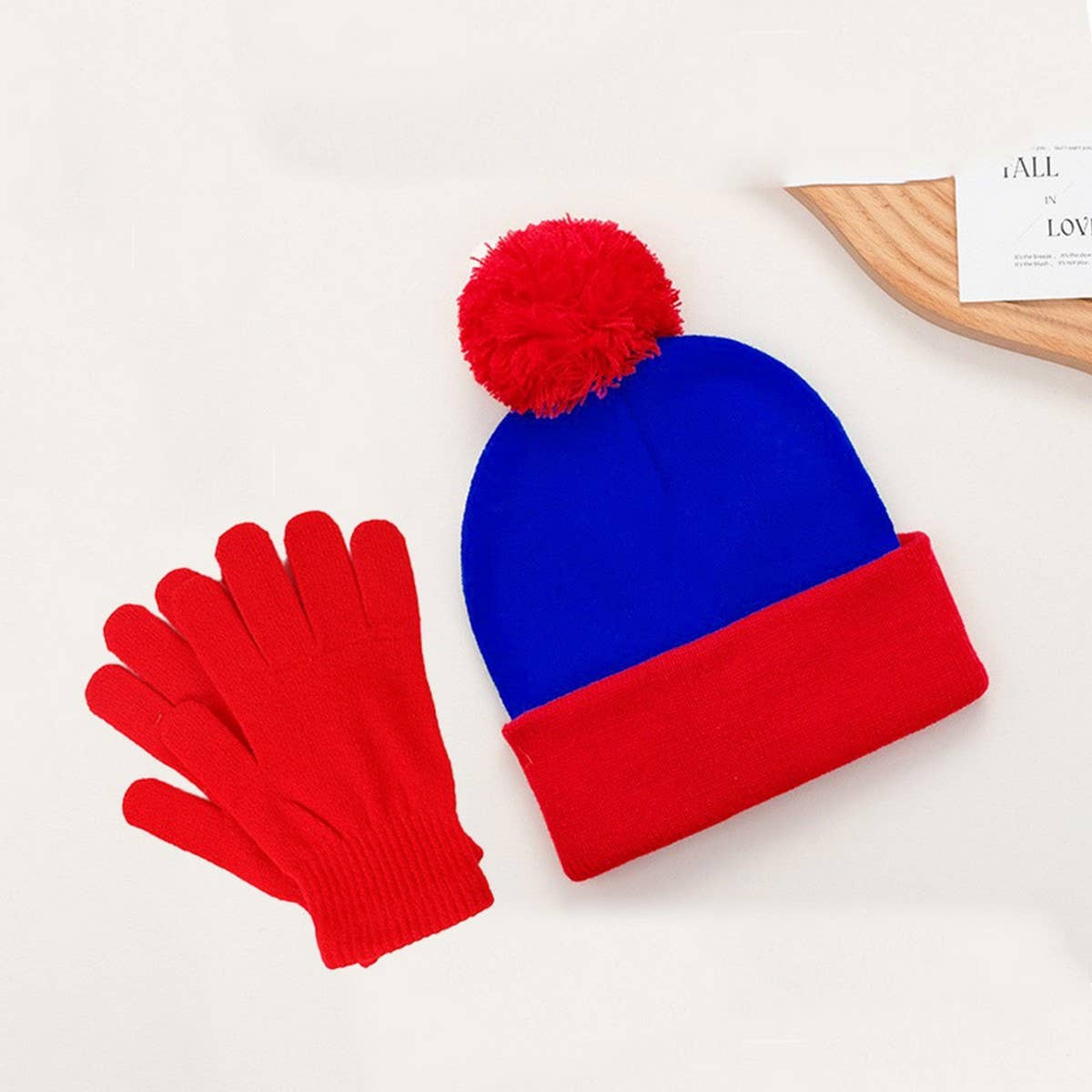 CWAH04339_CHRISTMAS STRIPED KNIT POM POM BEANIE HAT