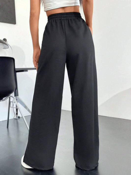 CASUAL SPORTS SLIT ELASTIC WAIST SWEATPANTS