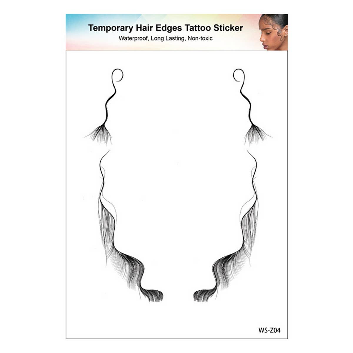 Baby Hairline Tattoo Stickers for Forehead Bangs_CWMM8336