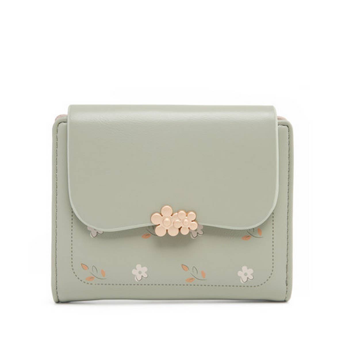 FLORAL TRI-FOLD COIN PURSE_CWAB2336