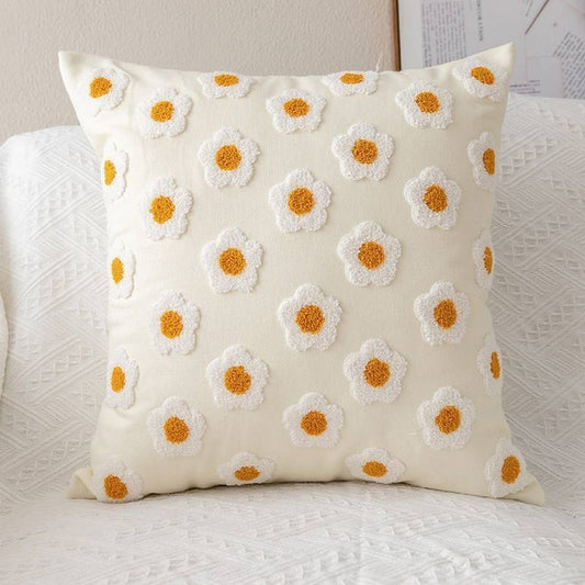 Daisy Flower Pillow with Insert for Sofa/Bed Decor