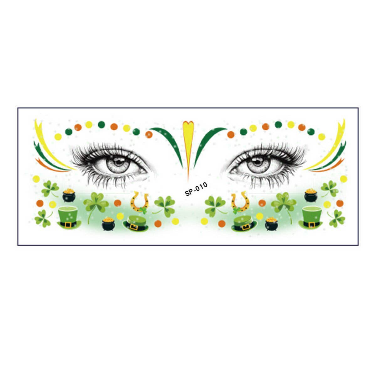 Lucky Clover Face Stickers?Waterproof Tattoos