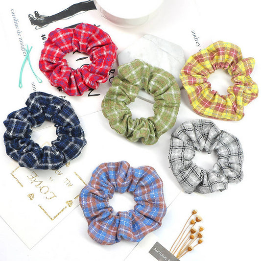 SIMPLE NEW PLAID HAIR TIE_CWAHA1066