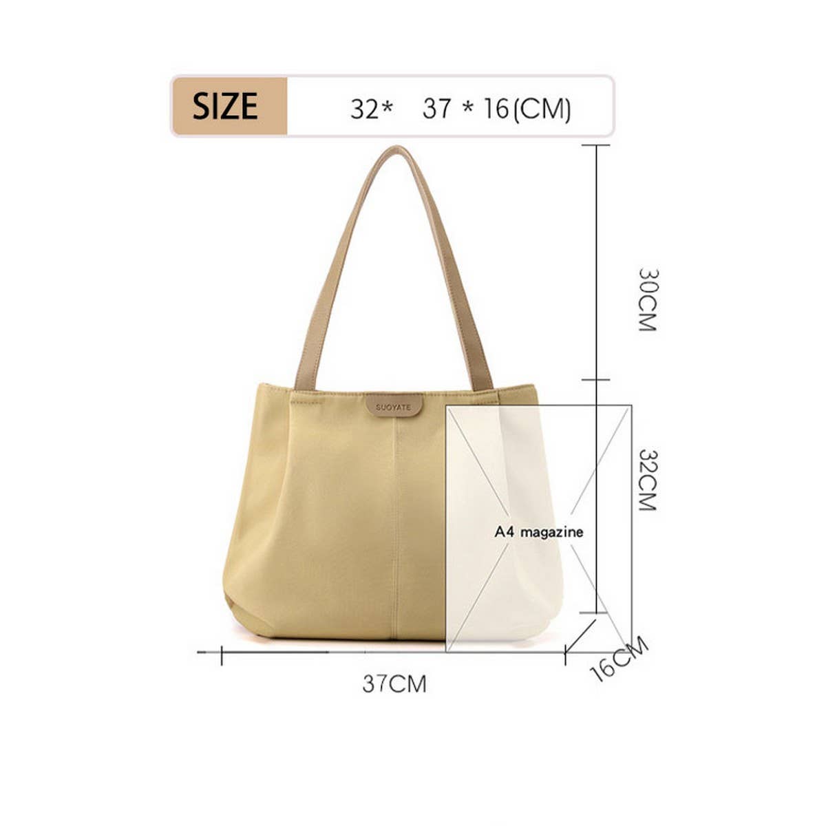 SIMPLE HANDBAG LARGE CAPACITY NYLON SHOULDER BAG_CWASC1766