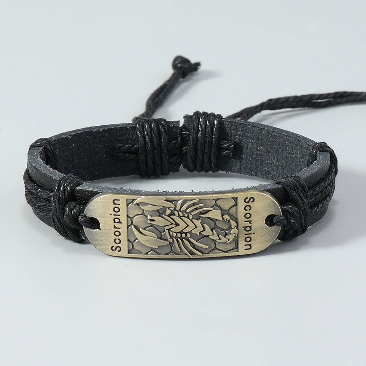 SIMPLE HAND-WOVEN VINTAGE LEATHER BRACELET_CWMM4521