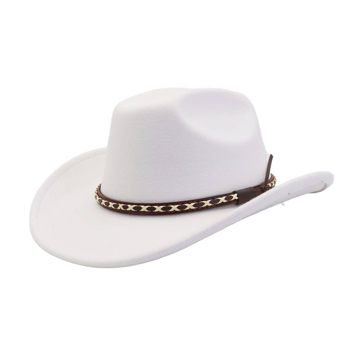 Men & Women Ethnic Wool Fedora Jazz Cowboy Hat_CWAH04415