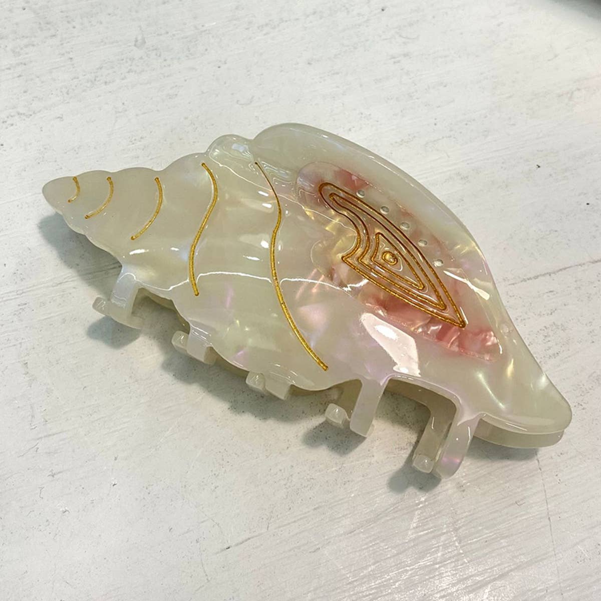 OCEAN WHALE SHELL FISH SEASHELL HAIR CLAW CLIPS_CWAHA0550