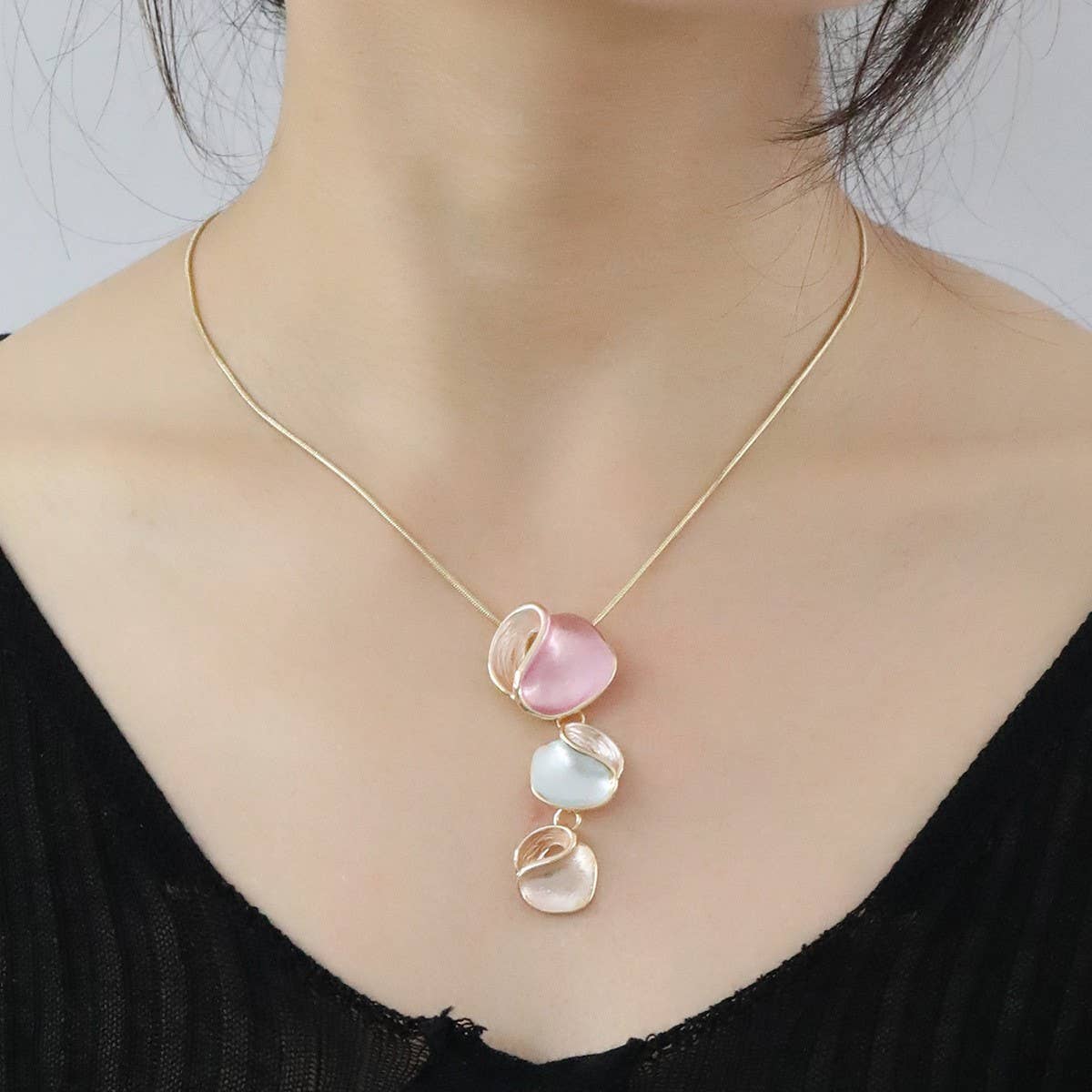 NEW IRREGULAR PENDANT CREATIVE NECKLACE EARRINGS