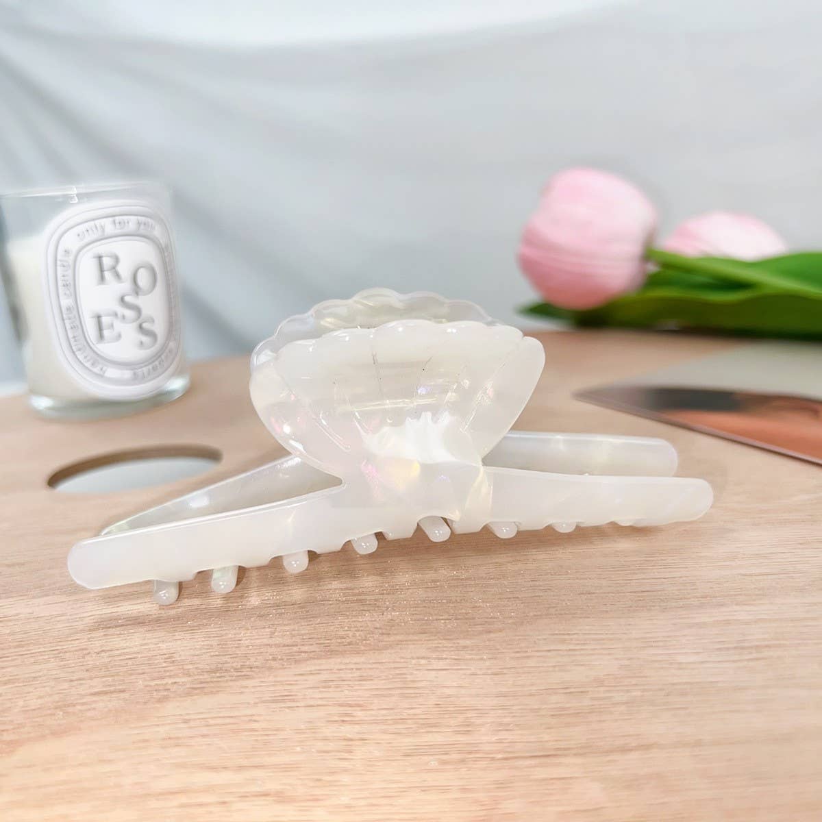 Sweet Shell Acetate Hair Claw, Chic Summer Clip_CWAHA1488