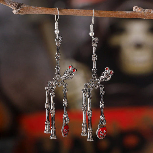 HALLOWEEN EXAGGERATED SKULL EARRINGS