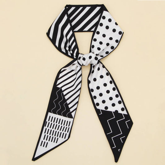 Floral Letter Ribbon Scarf for Hair and Bag