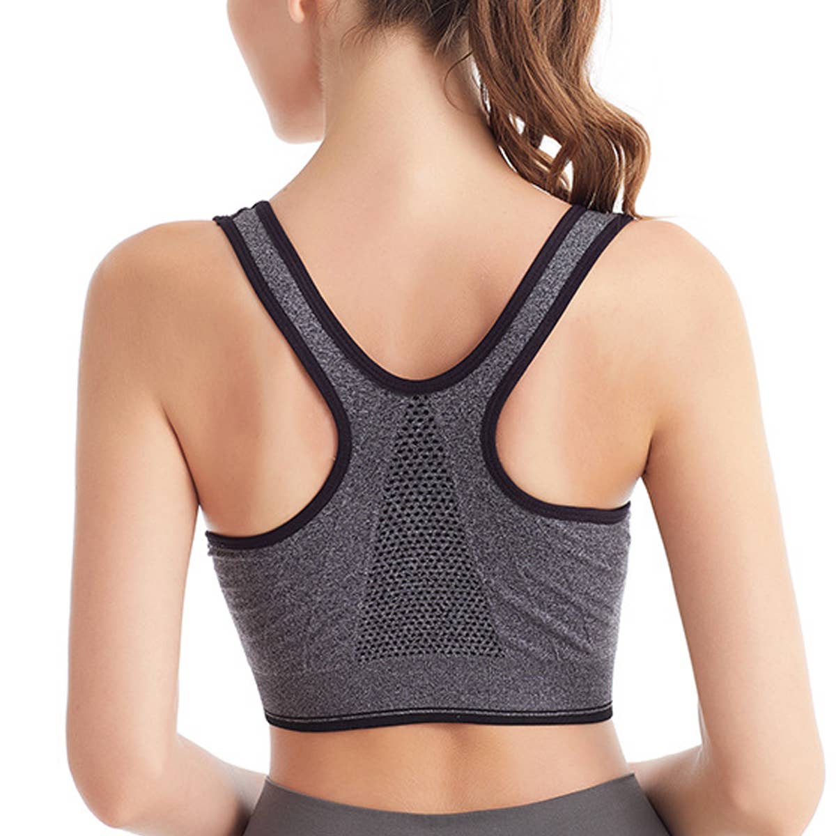 WOMEN FRONT ZIPPER SPORTS BRA