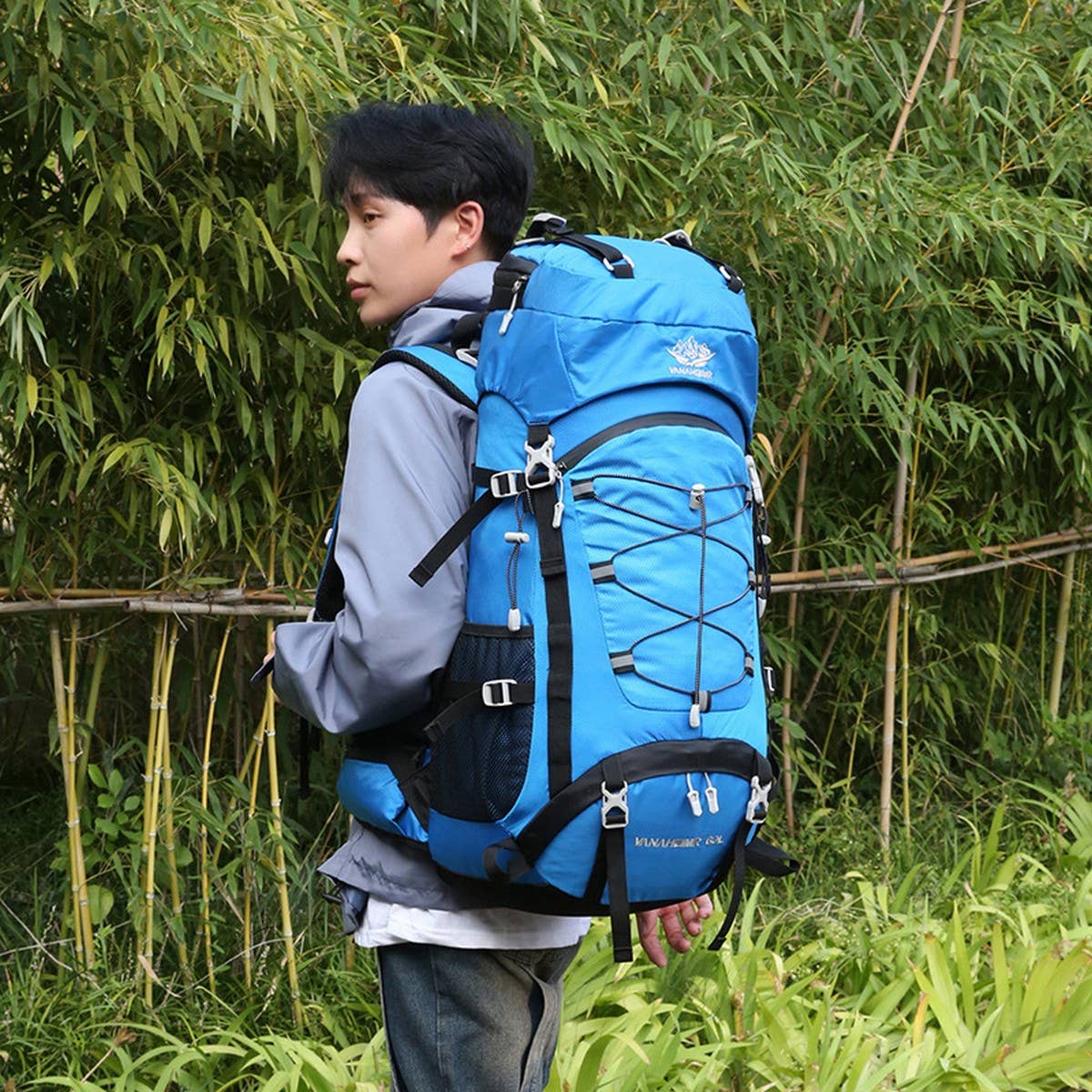 60L Outdoor Hiking Camping Travel Backpack_CWAB5409