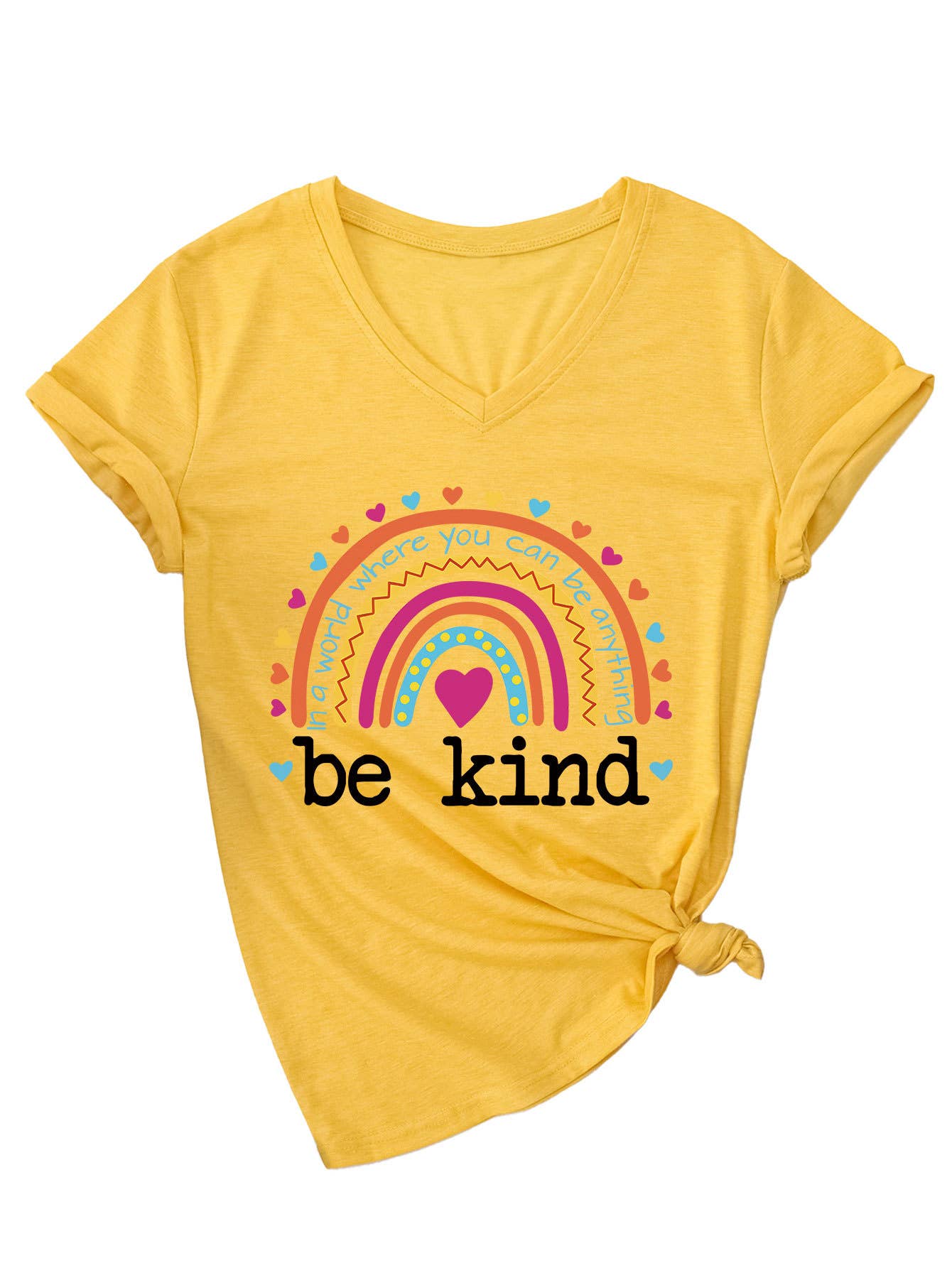 V-neck in a world where be short-sleeved T-shirt