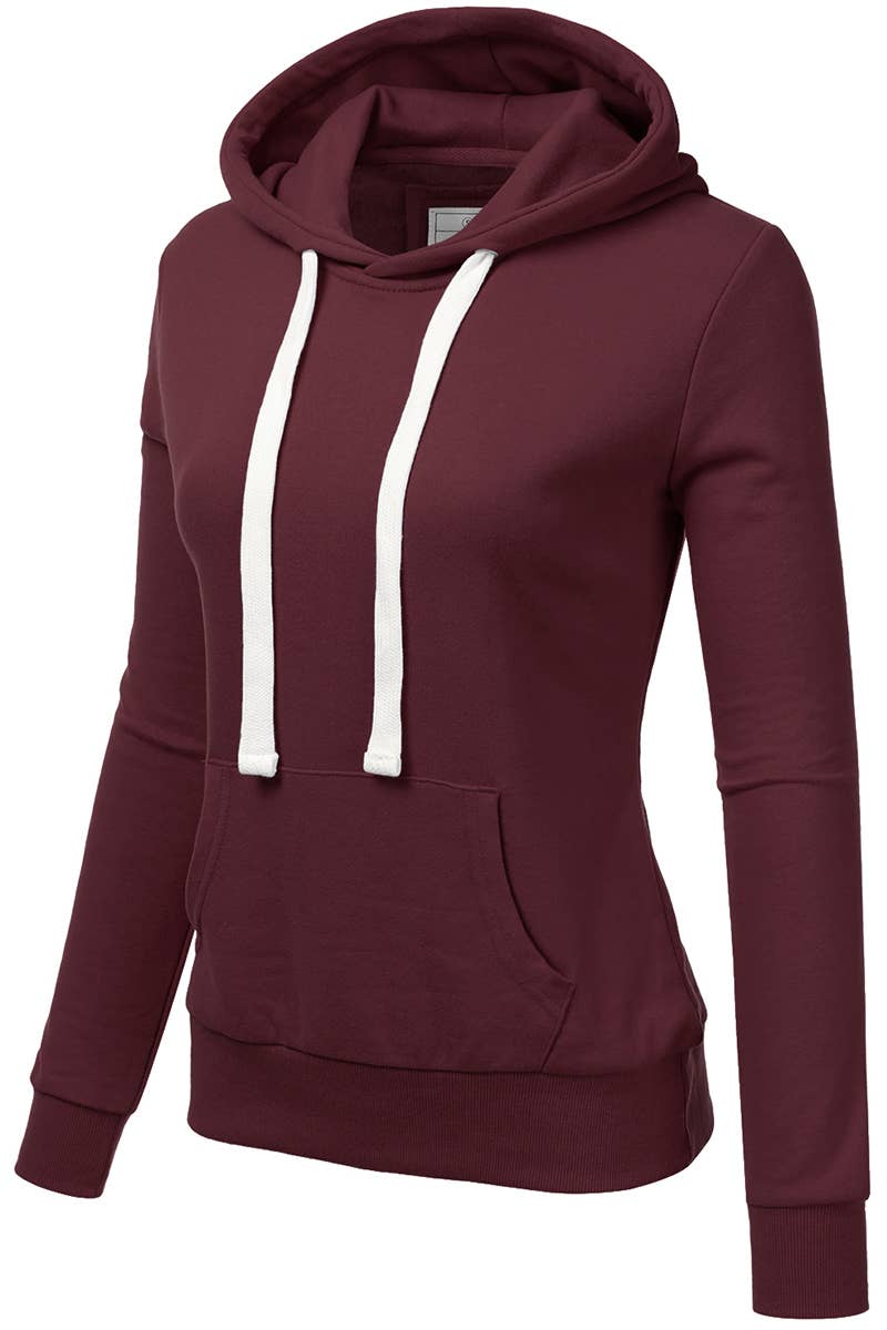 AWOHOL193_Basic Lightweight Pullover Hoodie