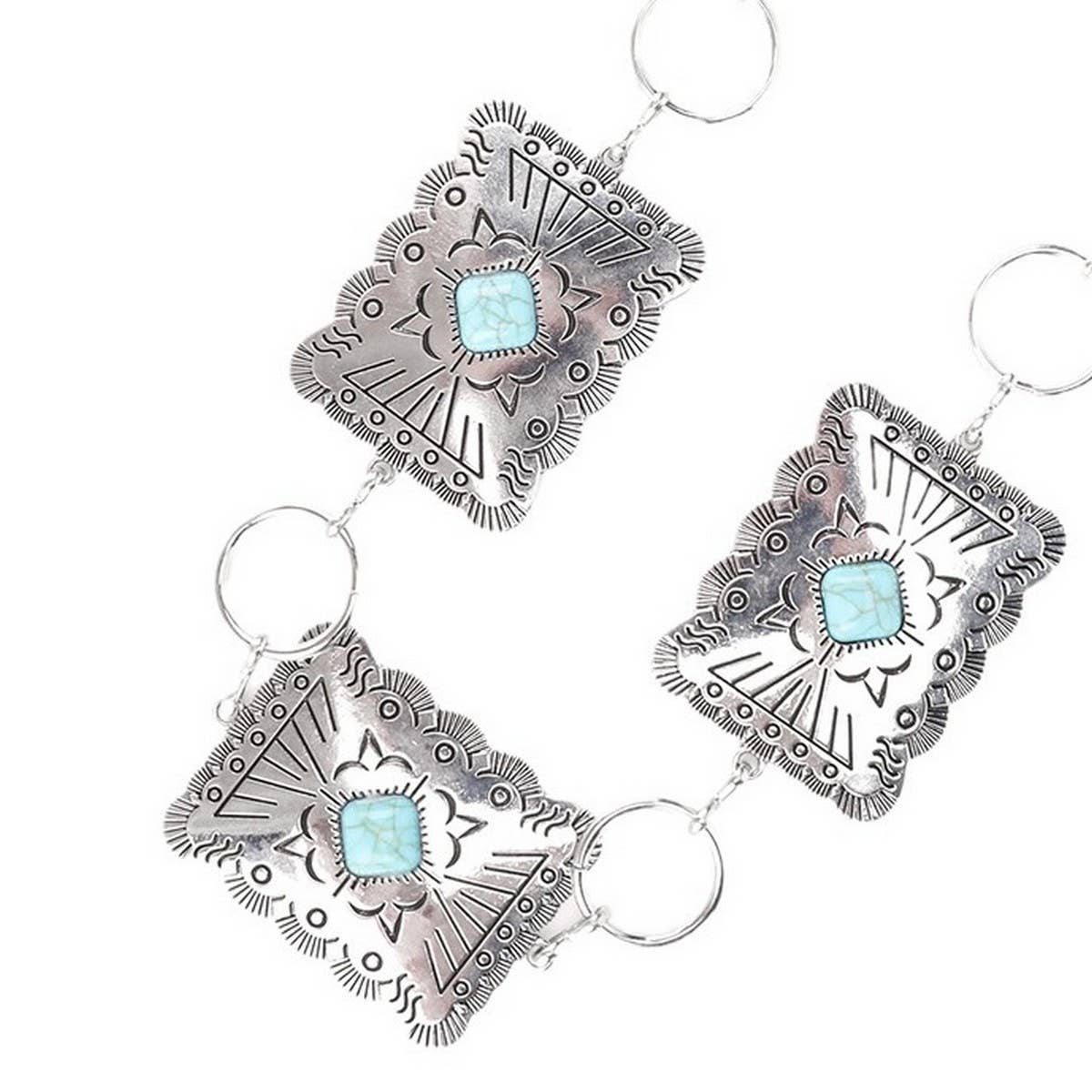 VINTAGE GEOMETRIC SQUARE WOMEN'S WAIST CHAIN_CWABE0624