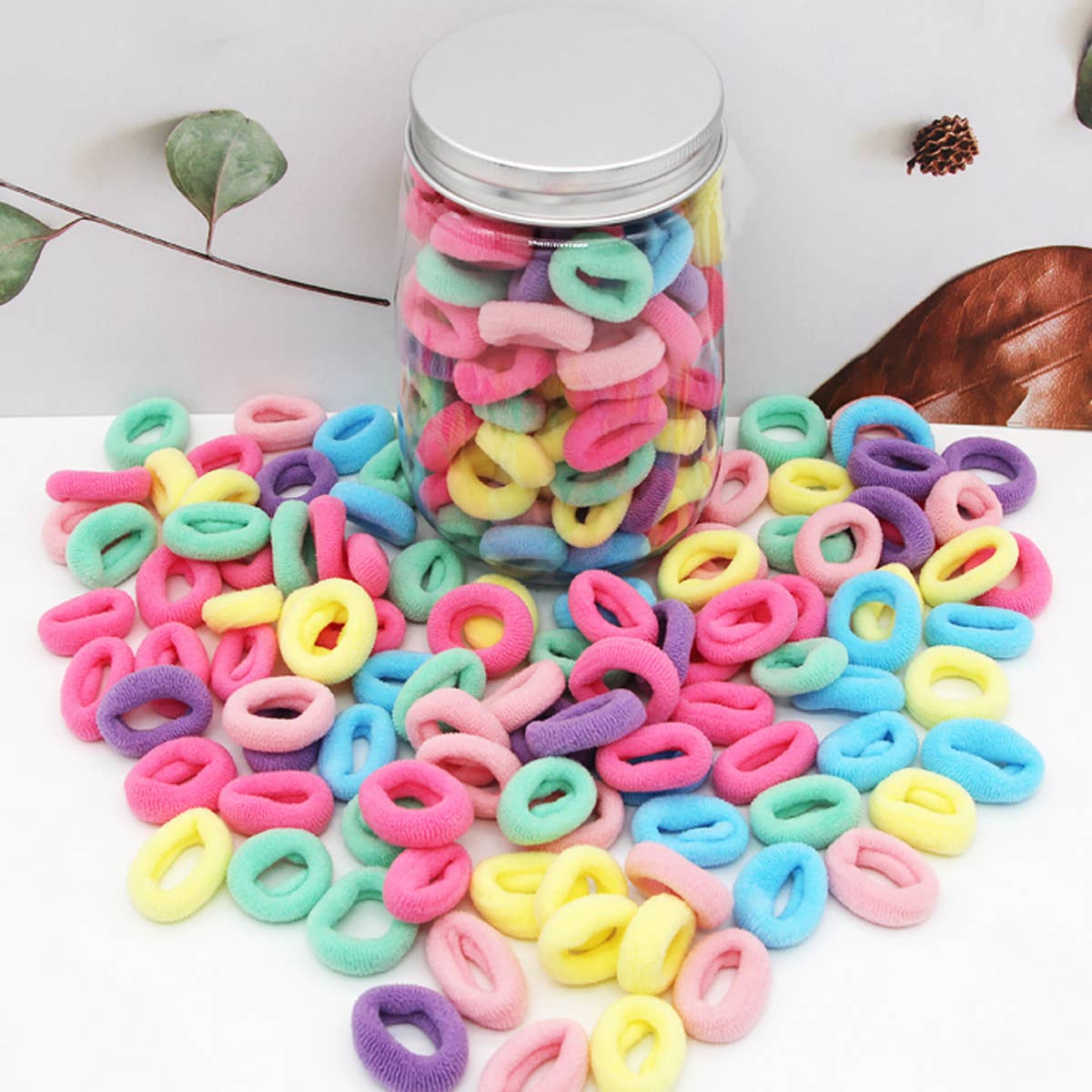 CHILDREN HIGH ELASTIC HAIR TIES(100PCS/BOX)_CWAHA0503