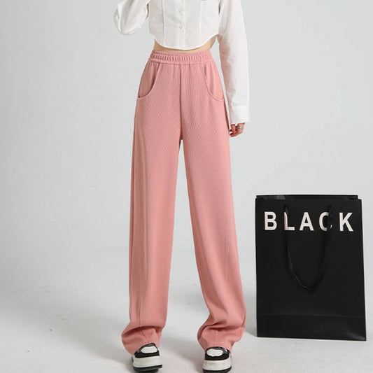 Loose high-waisted casual sports wide-leg pants