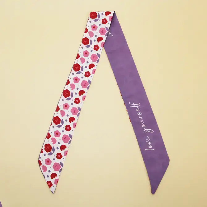 FLOWER PRINT HEAD SCARF