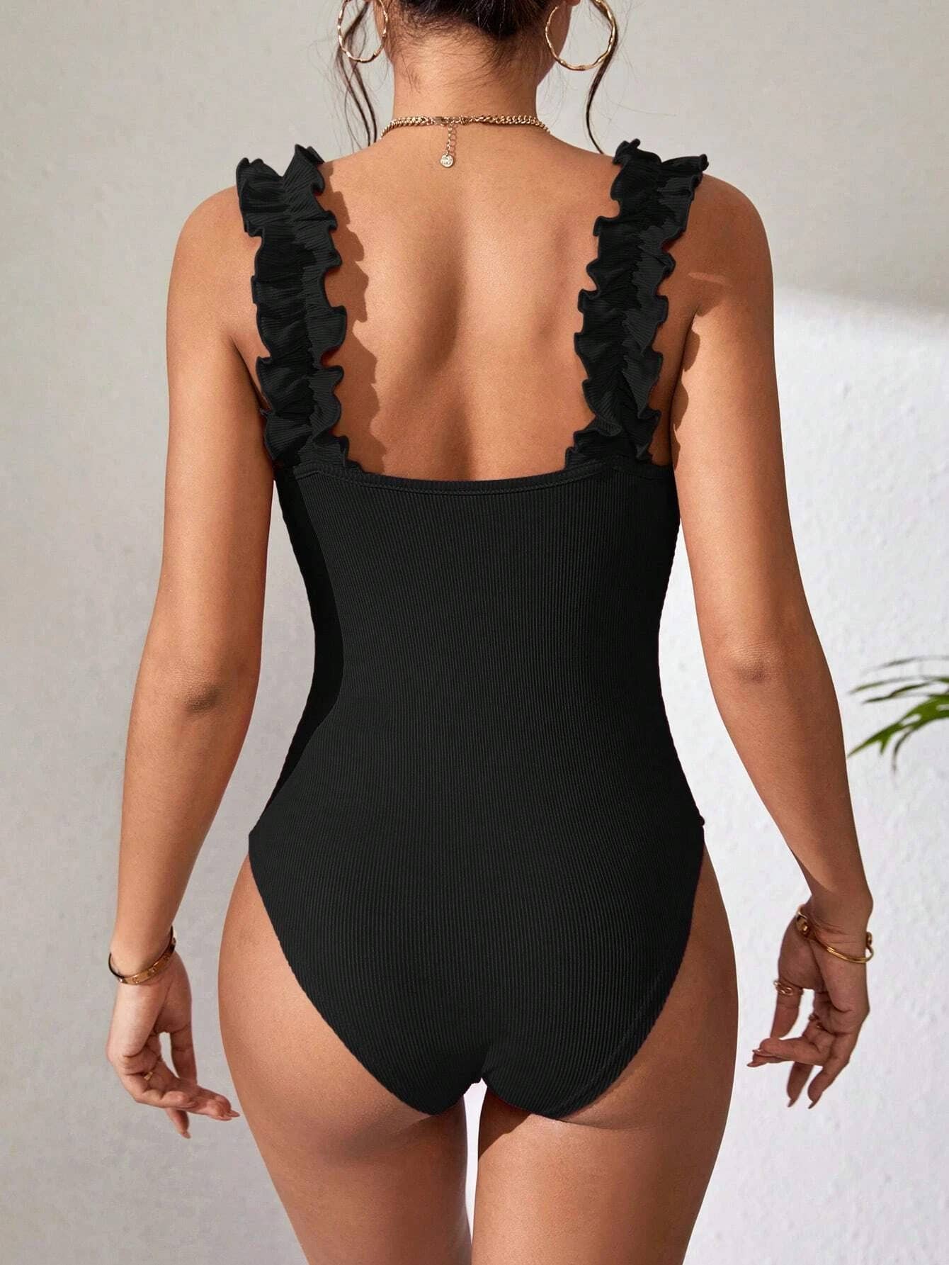 Solid-color sexy knitted halter jumpsuit