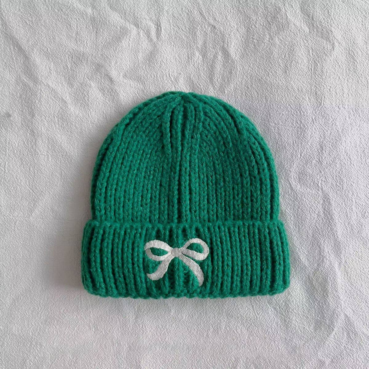 PERSONALIZED BOW CHILDREN'S WARM KNITTED HAT_CWAH2927