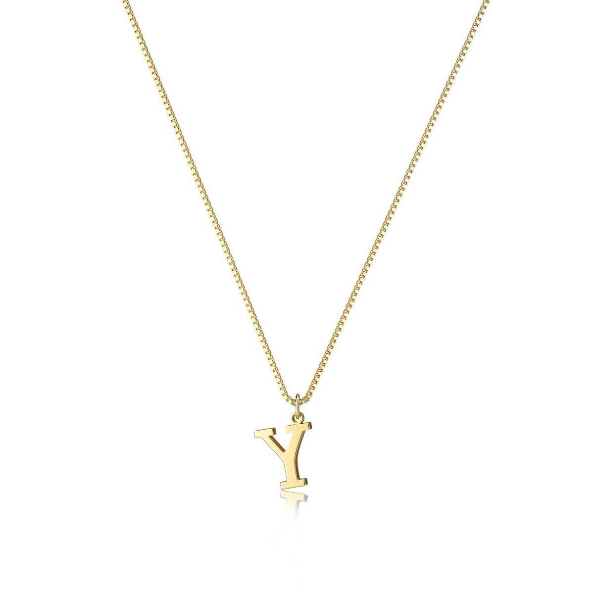Simple and fashionable glossy 26-letter necklace