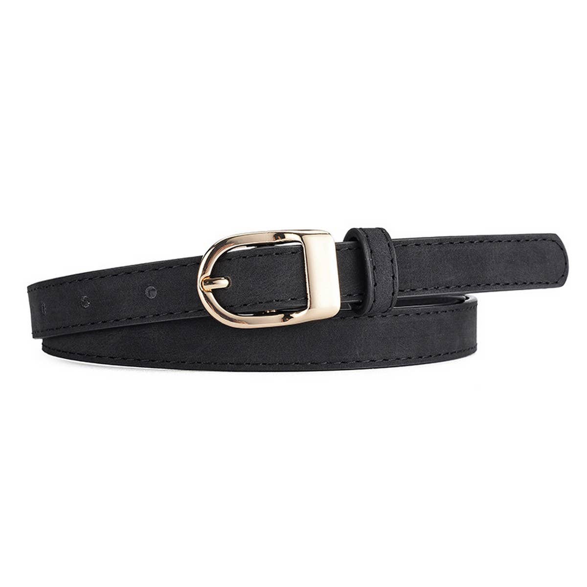 CWABE01257_FASHION ALLOY D BUCKLE BELT FOR WOMEN JEANS DRESS