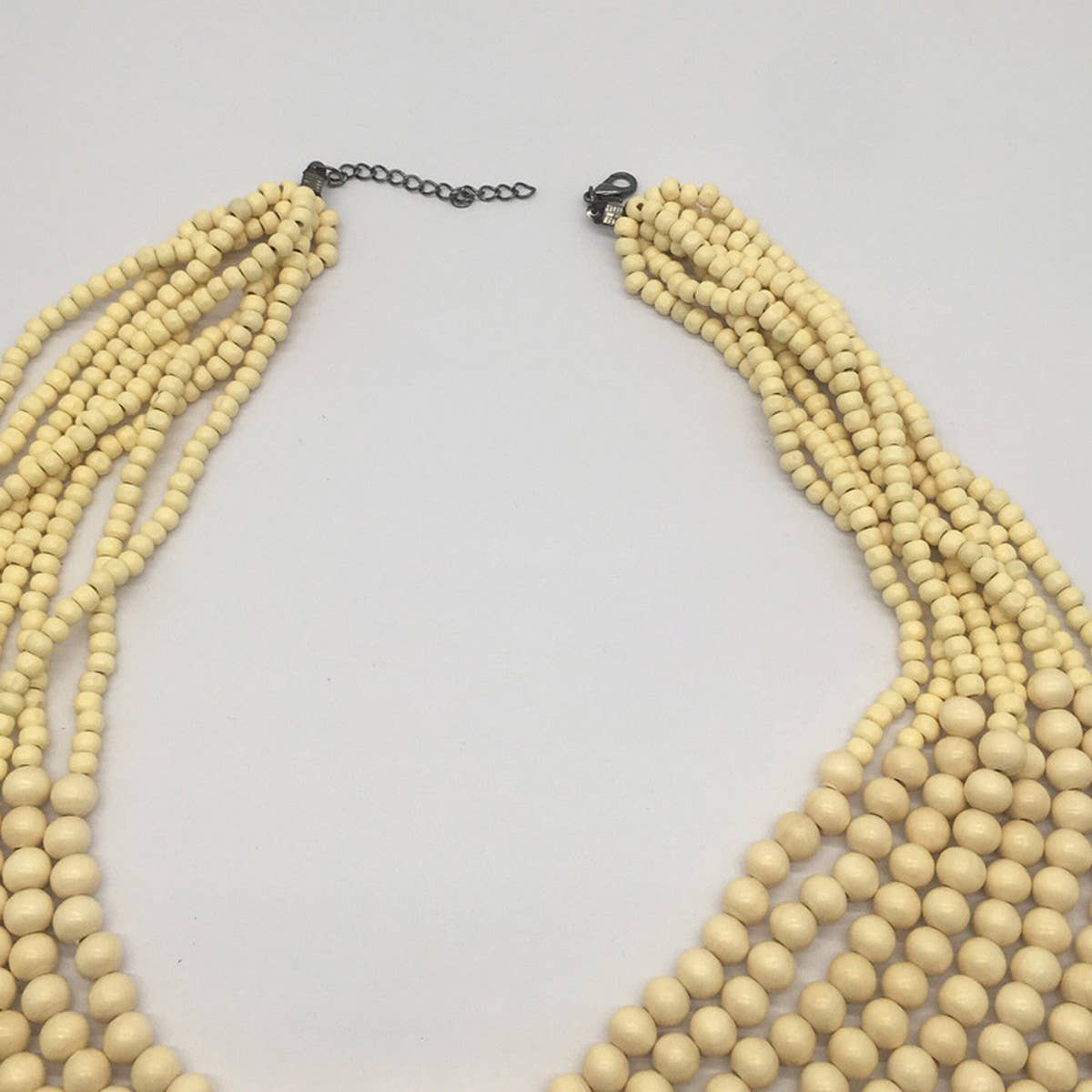 BOHEMIAN MULTI-LAYERED LOG BEAD NECKLACE_CWMM4573