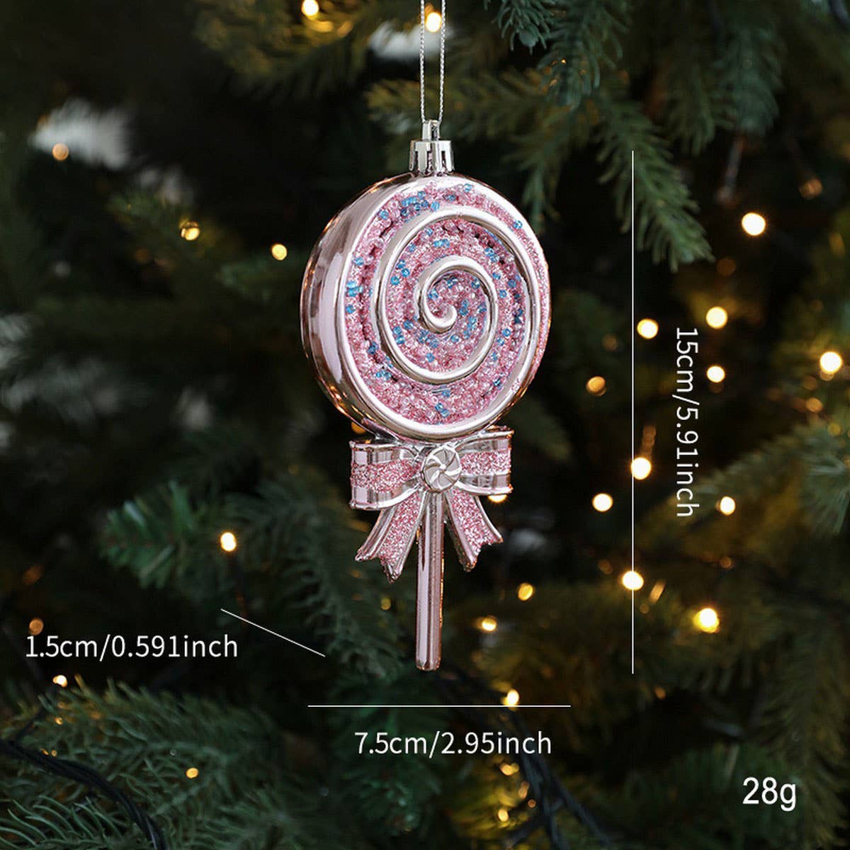 CWMM10401_PINK CARTOON CHRISTMAS TREE HANGING ORNAMENTS