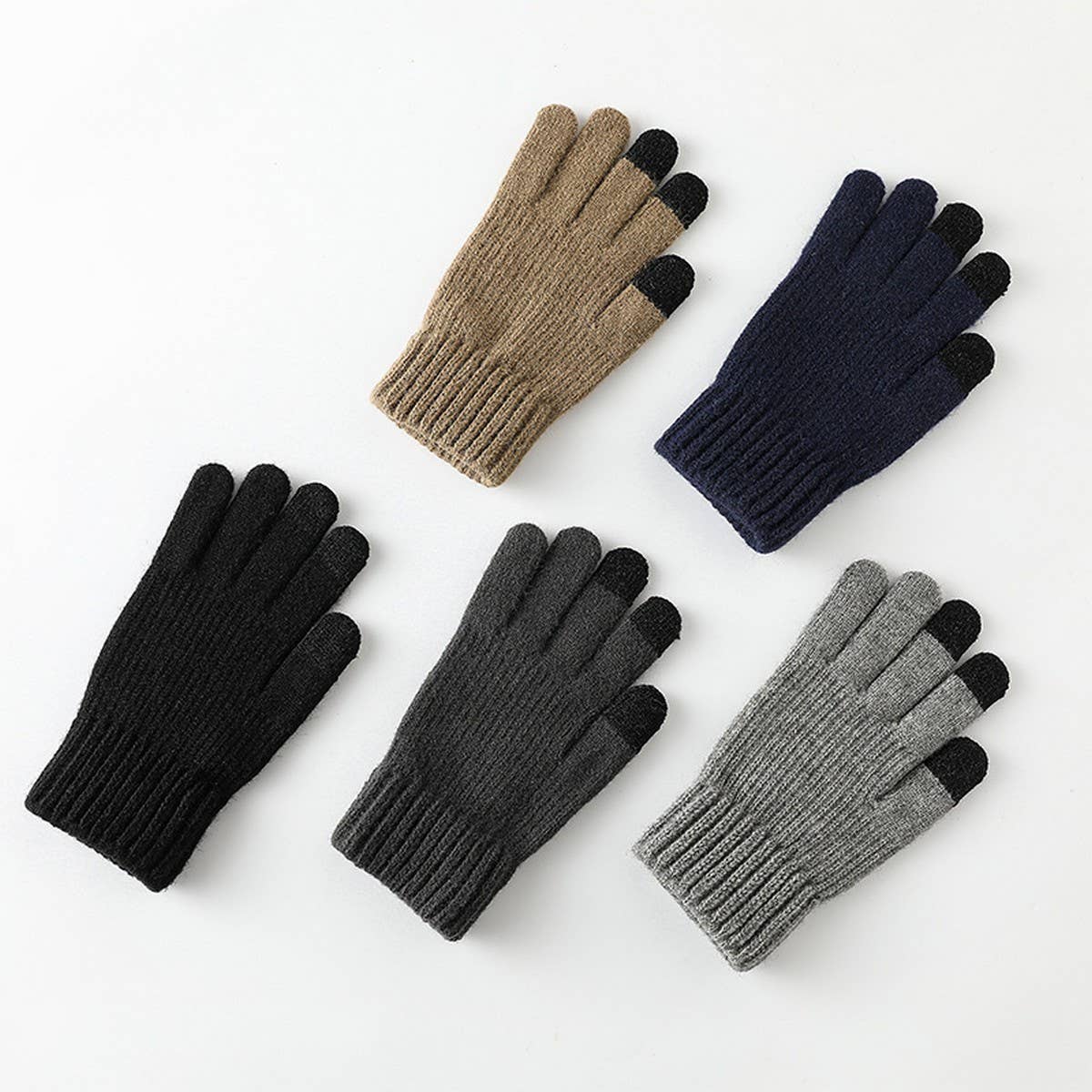 WINTER MEN'S RUBBER TOUCH SCREEN GLOVES