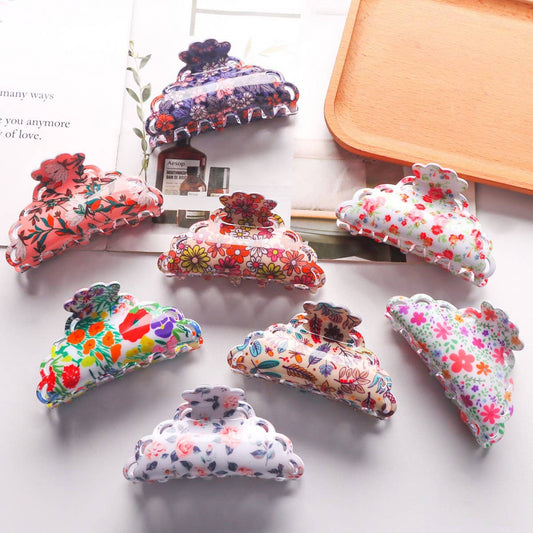 CWAHA1419_ACETIC ACID PLANT FLOWERS IRREGULAR HAIR CLAW CLIP