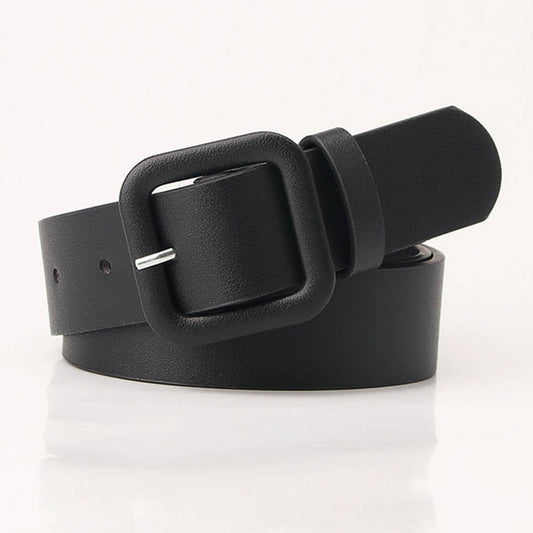 Square-buckle candy-colored versatile belt