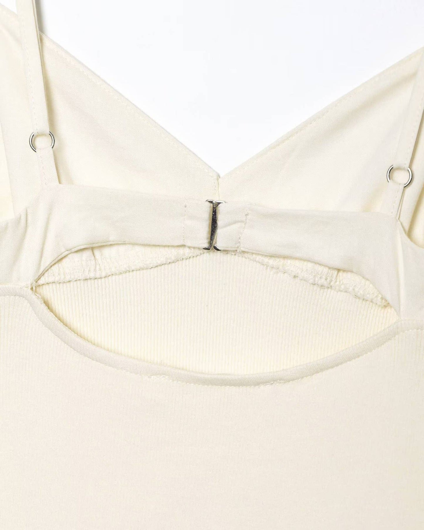 Temperament V-neck halter stitching poplin dress