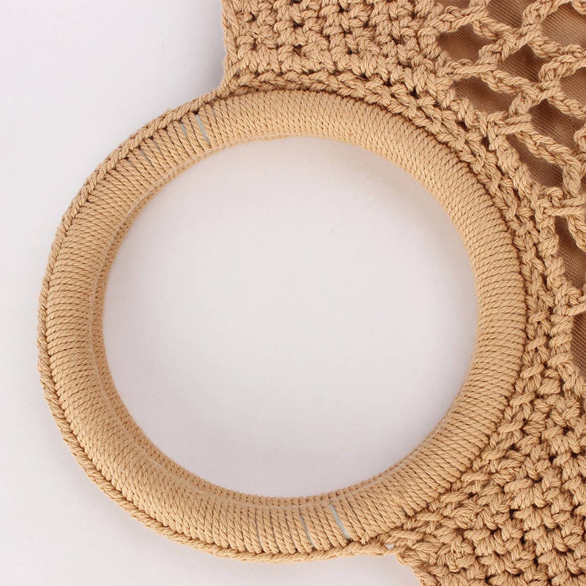 NEW SOLID COLOR COTTON ROPE WOVEN BAG_CWAB4715