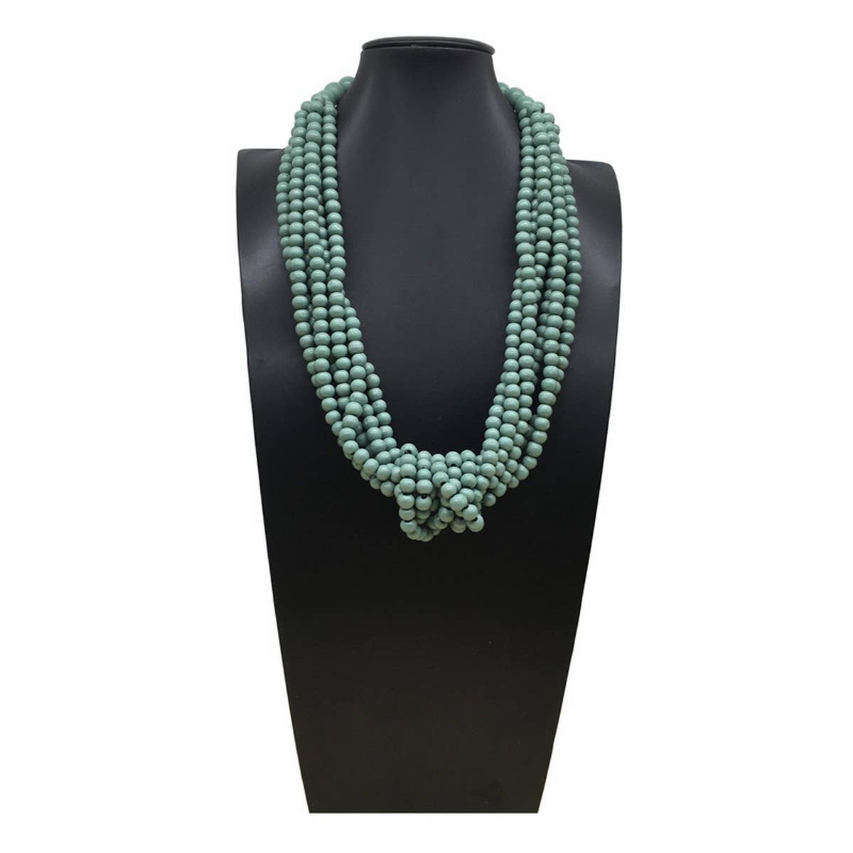 BOHEMIAN MULTI-LAYER WOODEN BEAD KNOT NECKLACE_CWMM4735