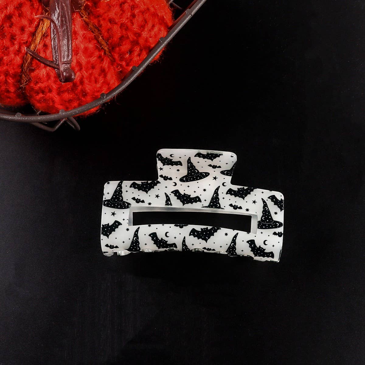 CWAHA1618_HALLOWEEN FUN RECTANGLE HAIR CLAW CLIP