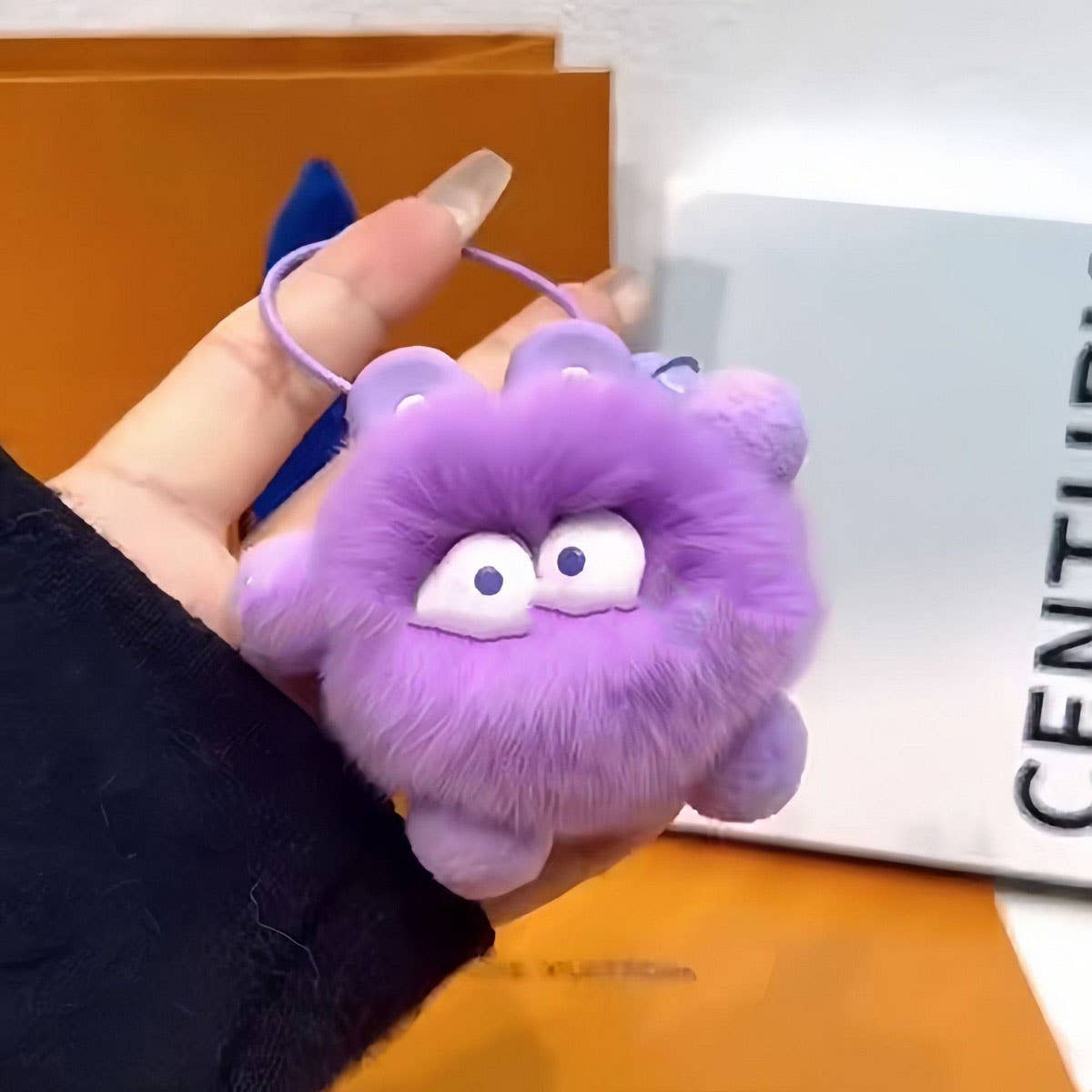 CUTE SMALL COAL BALL BAG PENDANT CAR KEYCHAIN