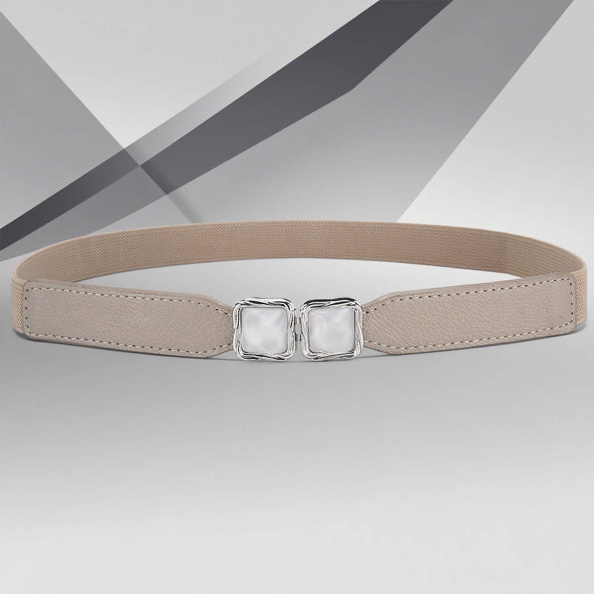 Metal hook buckle retro elastic fine belt