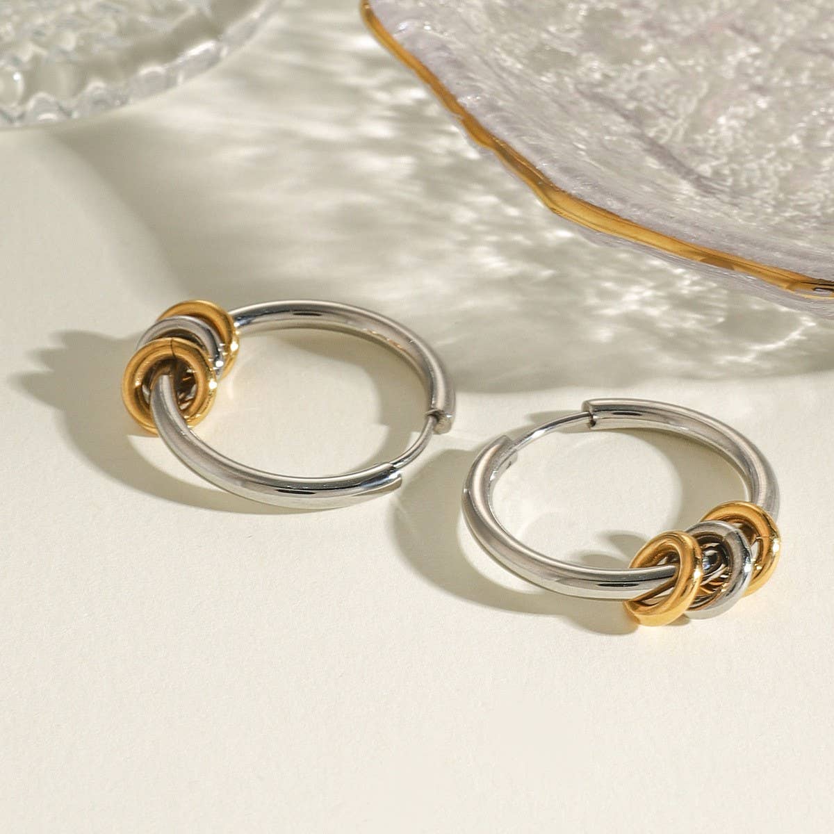 STAINLESS STEEL CONTRASTING HOOP EARRINGS_CWASC1690